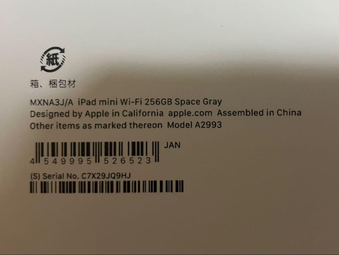 iPad本体 Apple iPad mini (A17 Pro) Wi-Fi 256GB