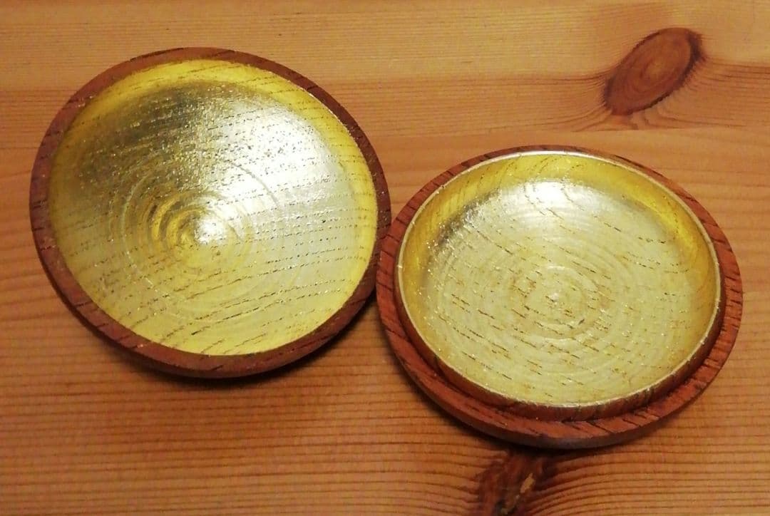 平安　松華堂　宝珠　本菊　古材　香合　共布　茶道具