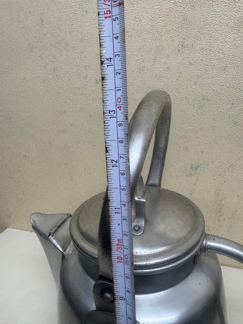 【昭和初期】ヒヨコ印 アルミ製 脱脂粉乳容器 給食用 目盛付き レトロ