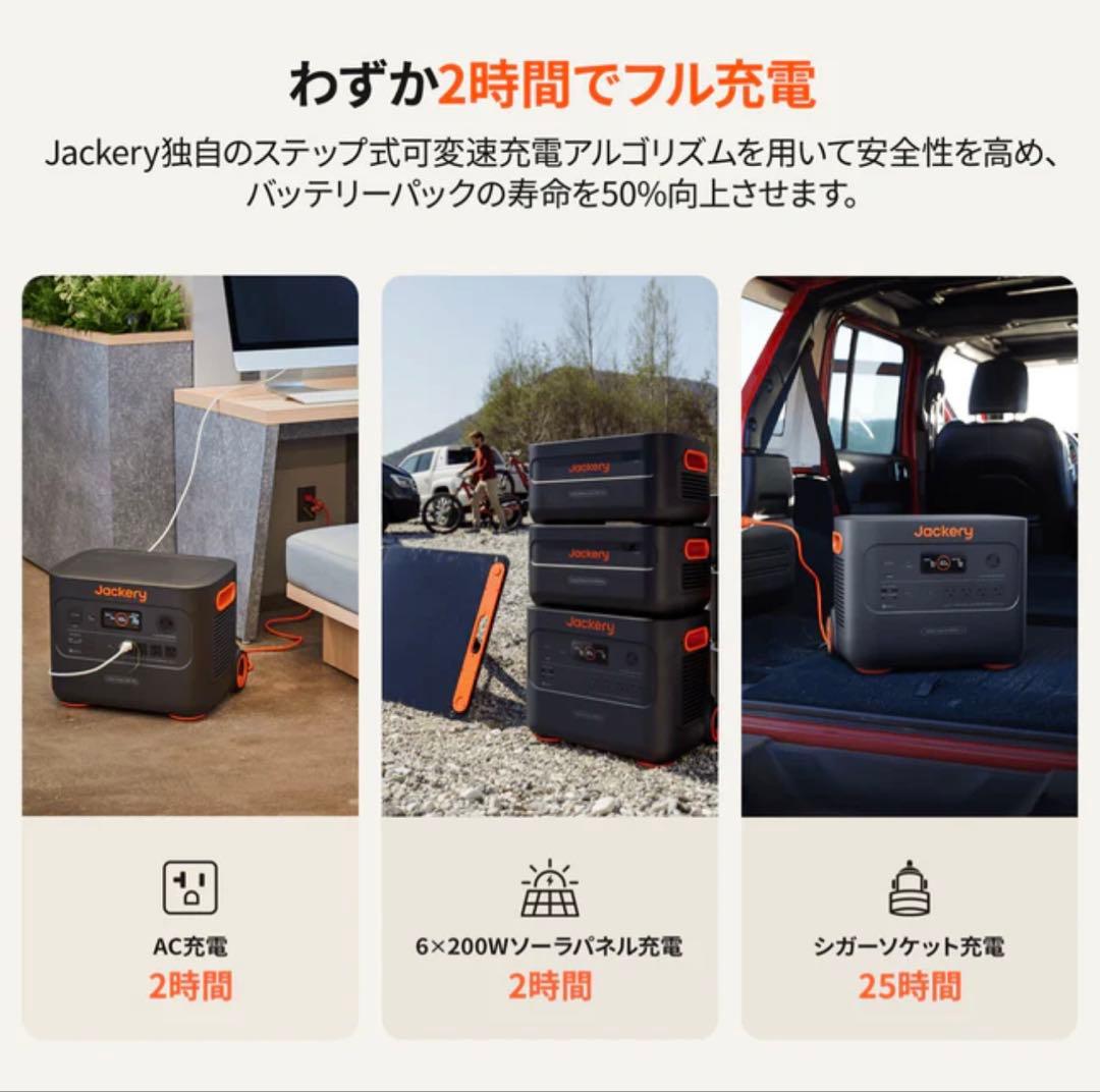 Jackery ジャクリ　2000 Plus ポータブル電源　 JE-2000C