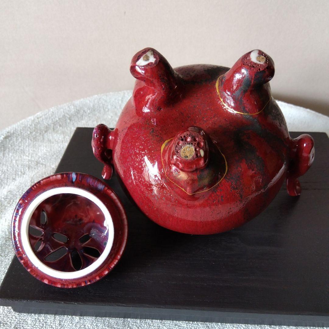 杉原一壺作　釉裏紅香炉