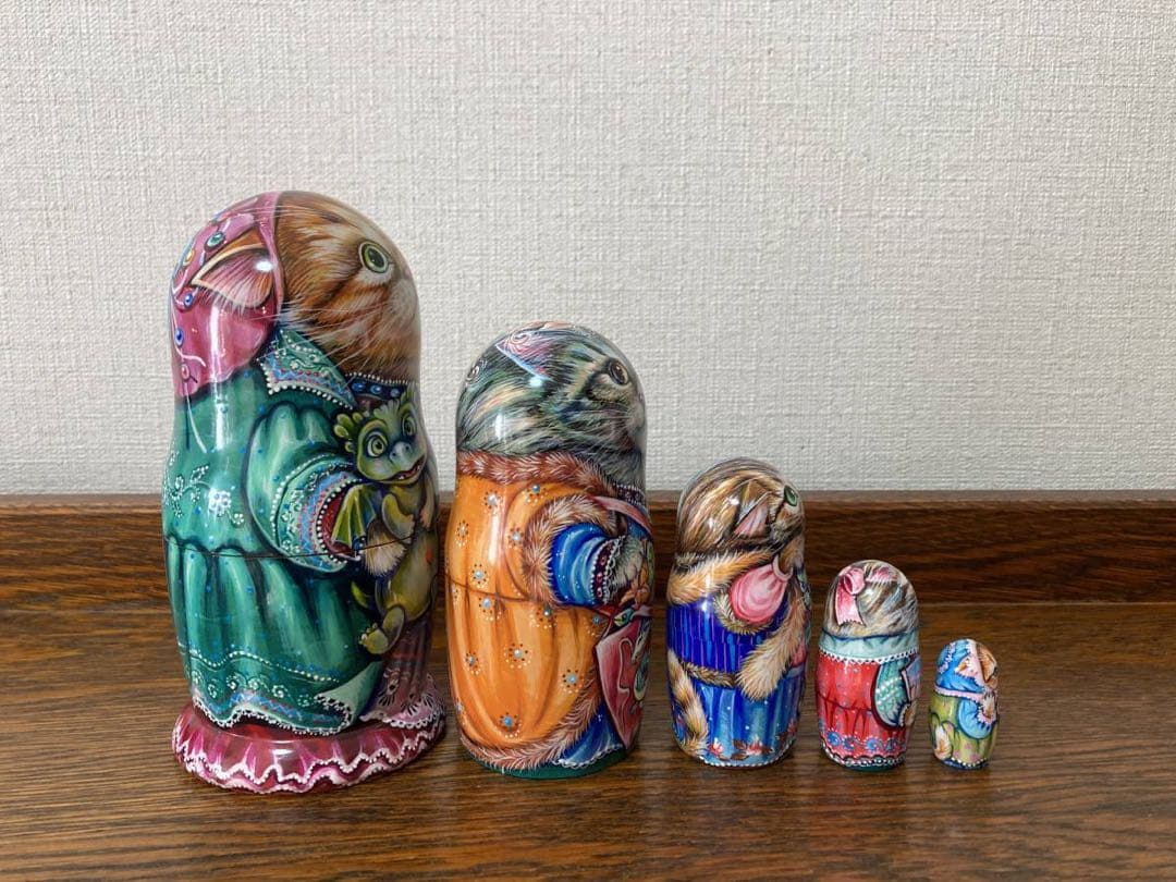 【30%OFF】ひな祭りセール♪ロシアネコマトリョーシカ『干支』ドラゴン龍縁起物