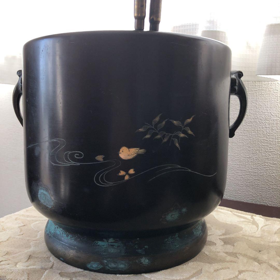 アンティーク　　火鉢　火箸セット