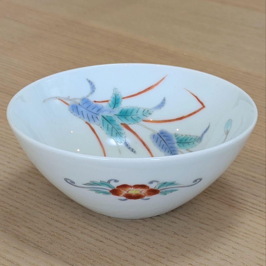 江戸期　古伊万里　色絵柿右衛門　花文　茶碗　小鉢