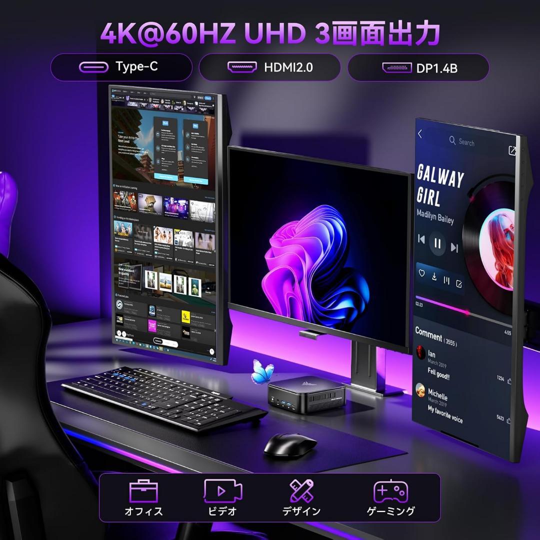 NiPoGi E3B (7730U) ミニPC 16GB+512GB Win11