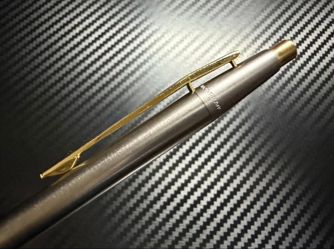 美品 モンブラン 前期型 ノブレス スリムライン ボールペンステンレススチール