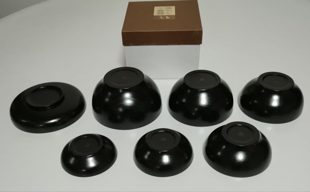 山中漆器　漆工房大島　黒目弾き応用器　ミニマリスト