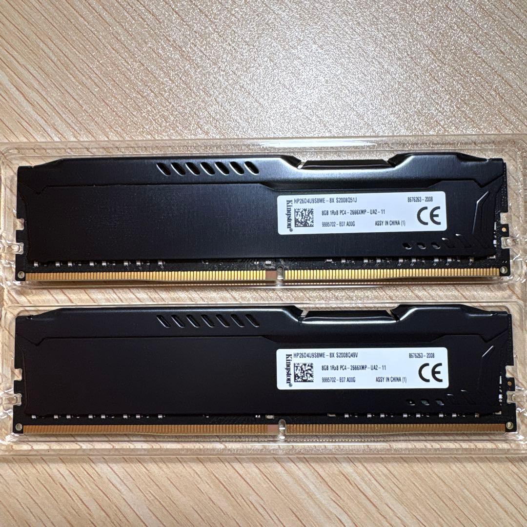FURY & HP DDR4 8GB メモリーセット