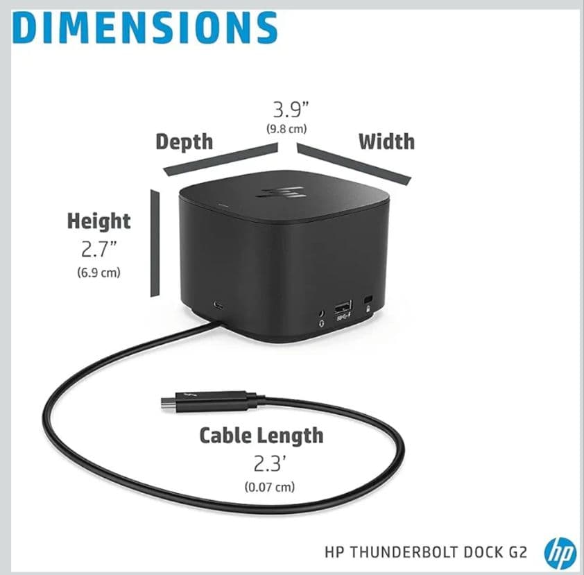 HP Thunderbolt Dock 120W G2　120W ACアダプタ付