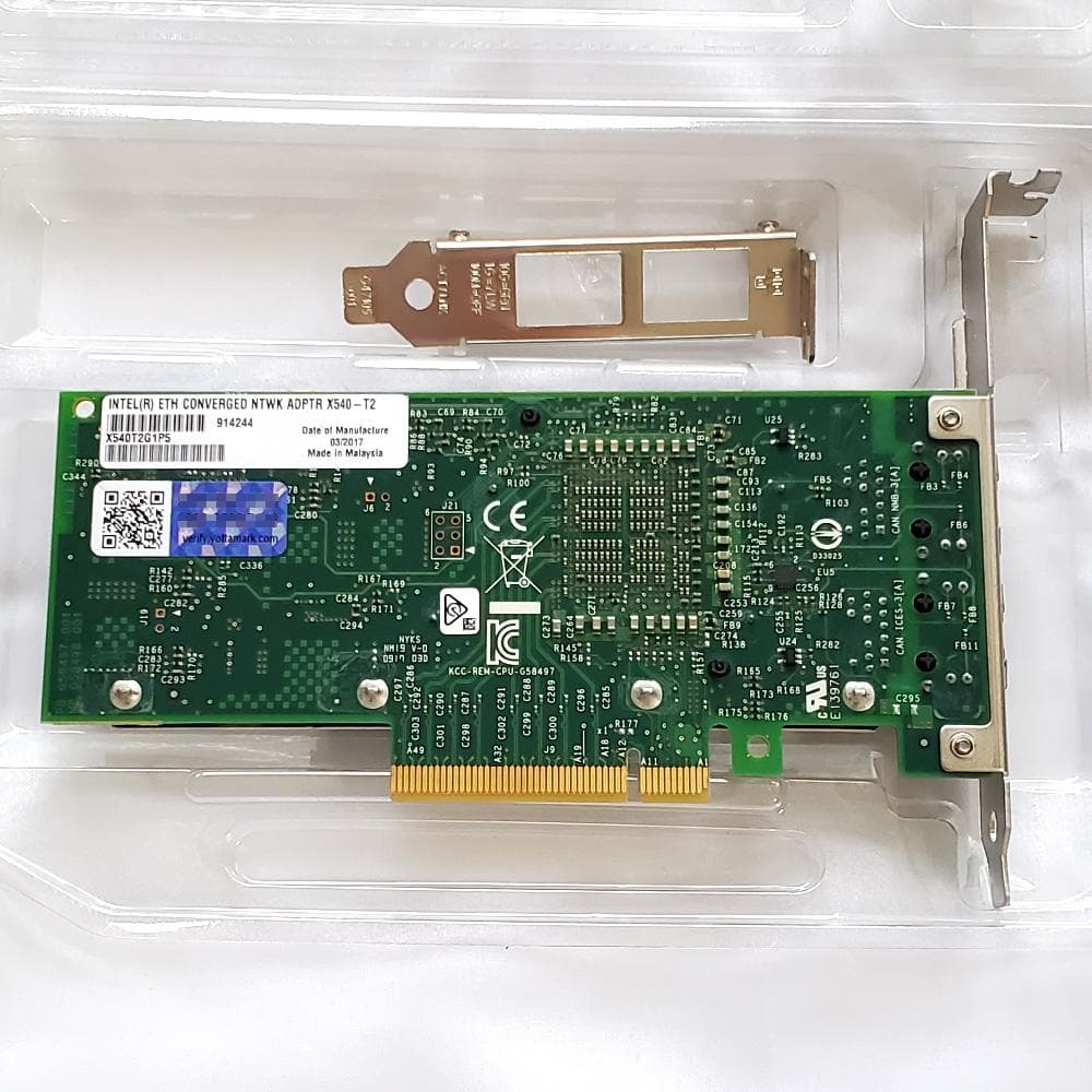Intel 純正 X540-T2 10Gbps 2ポート LANカード