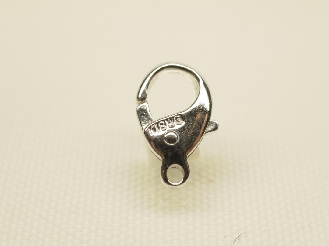 K18WGフック金具（カニカン）　1個売り　【新品】※K18WG刻印あり