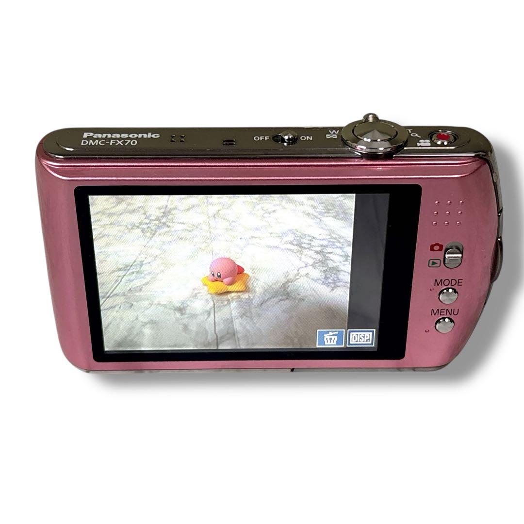 【動作品】Panasonic DMC-FX70 オールドデジカメ　ピンク