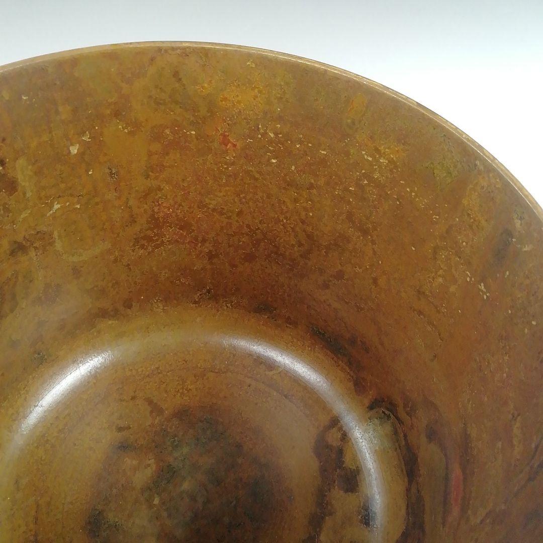 Ｗ３２８　建水　『木立文　建水』『長谷川雅山 作』鋳物　共箱　茶道具