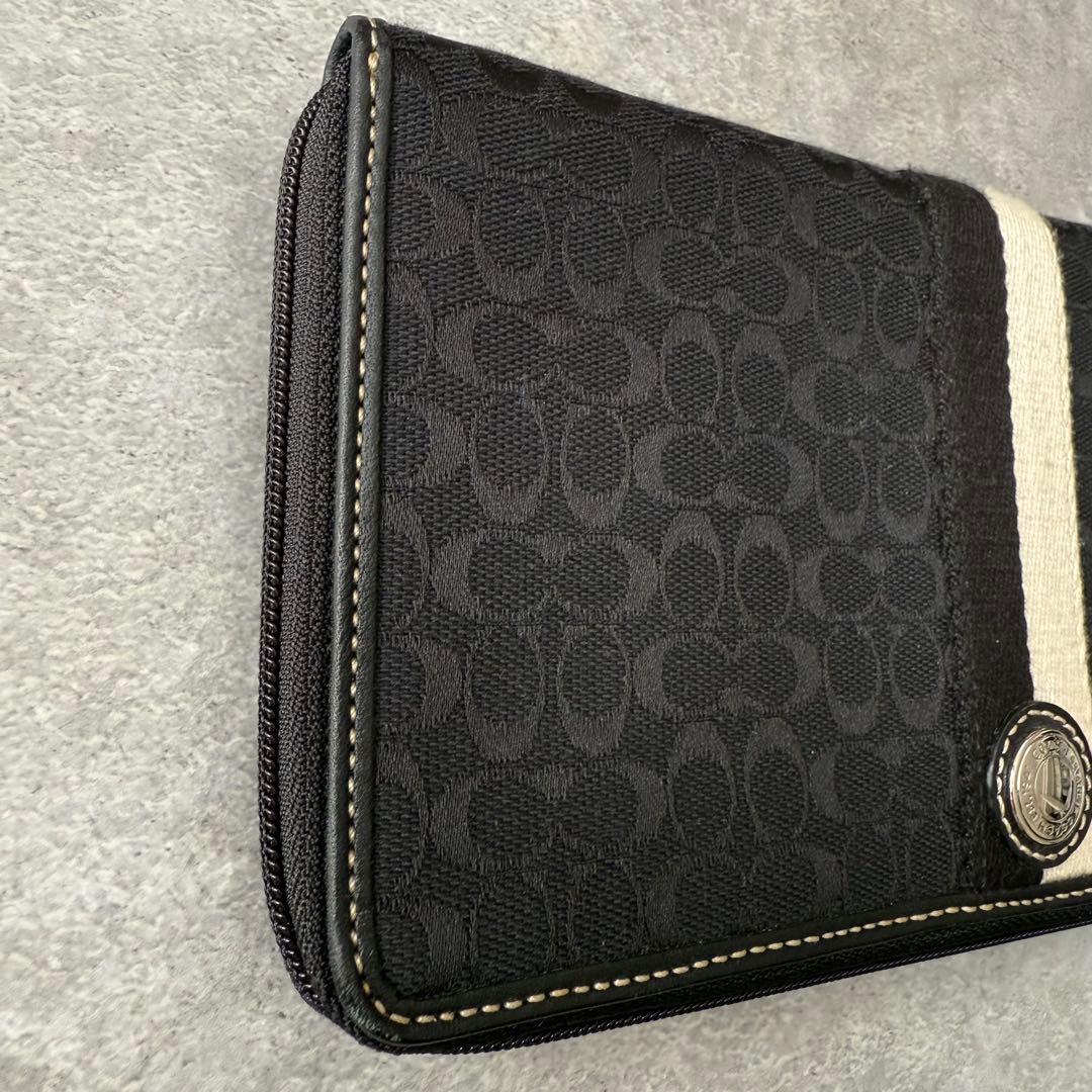 COACH コーチ シグネチャー ラウンドファスナー トラベルオーガナイザー