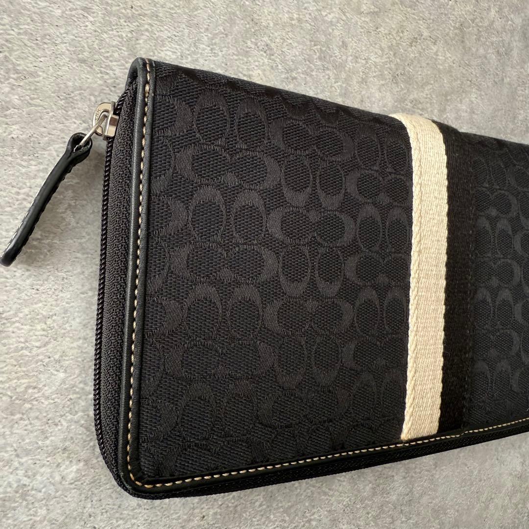 COACH コーチ シグネチャー ラウンドファスナー トラベルオーガナイザー