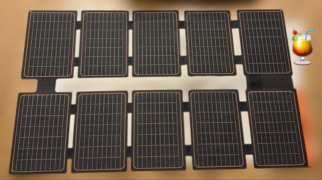 未使用）FlexSolar 100W 折り畳み式ソーラーパネル 災害対策