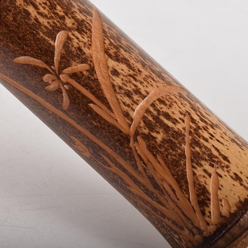 煎茶道具　要慶作　古竹　蘭茶合　共箱　V　R5011