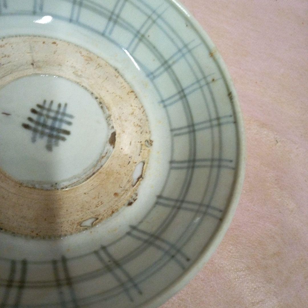 初期伊万里　古美術　古道具　骨董品　 染付　格子文様