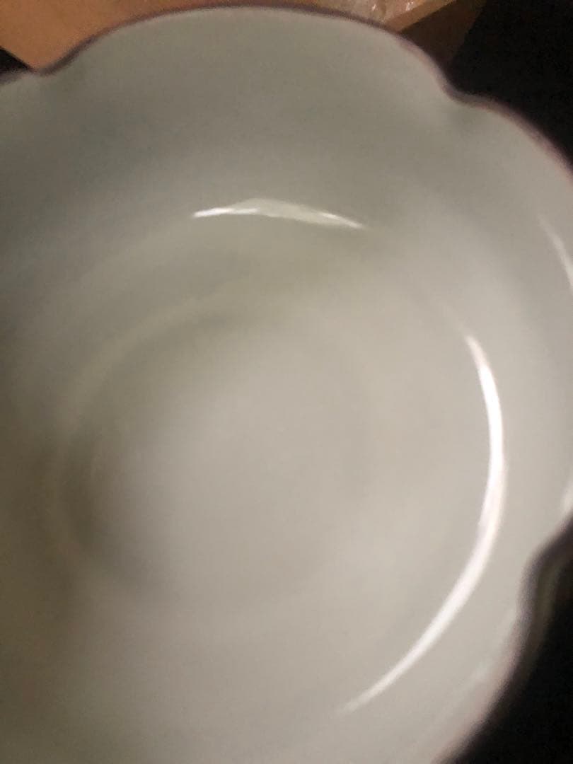 九谷焼 湯山窯 赤絵 菓子鉢 新品未使用 共箱付 松鳥花 山水模様