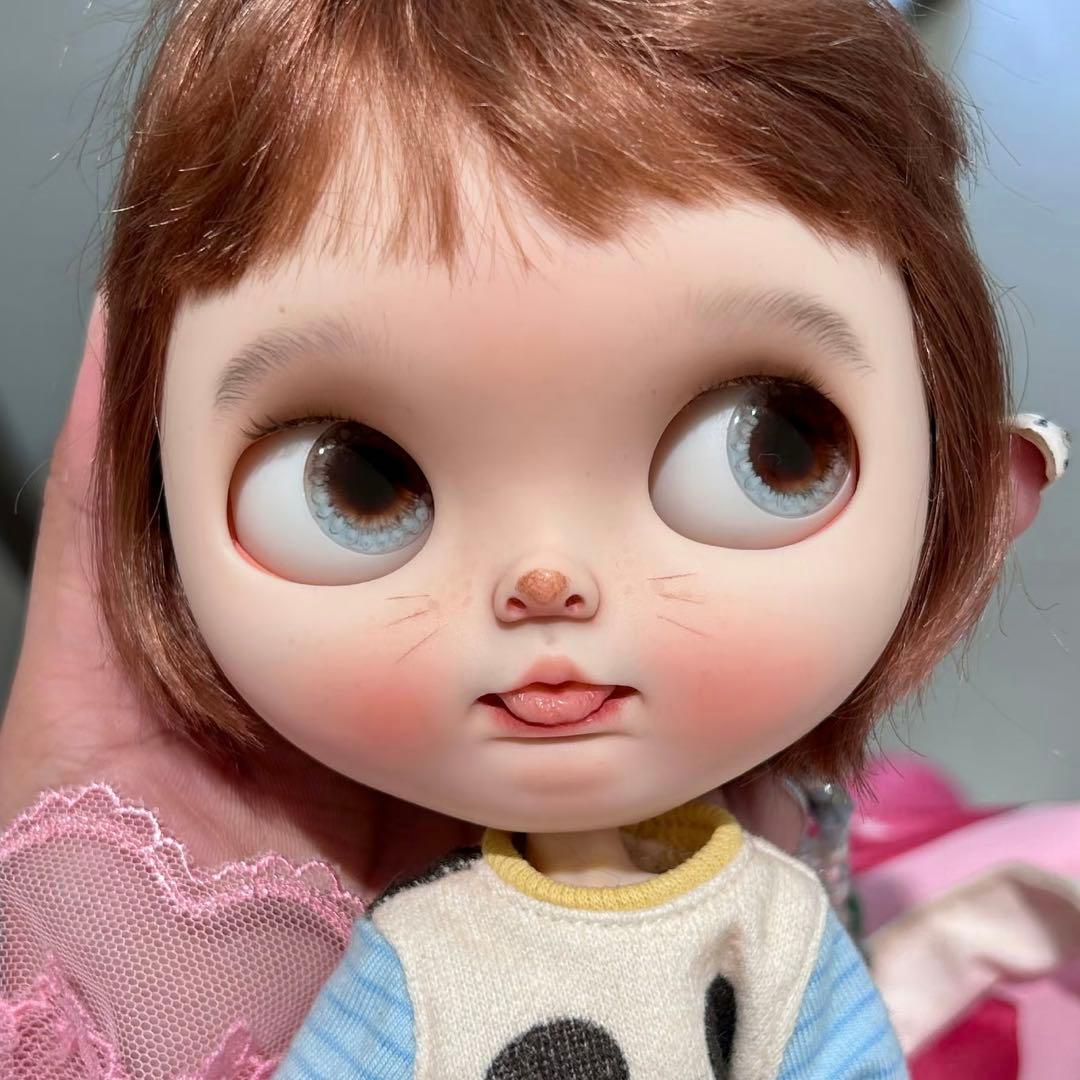 カスタムブライス 人形 海外作家様 悪戯っ子 ベロ出し 動物メイク フルセット