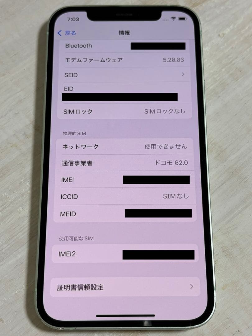 Apple iPhone 12 グリーン　本体