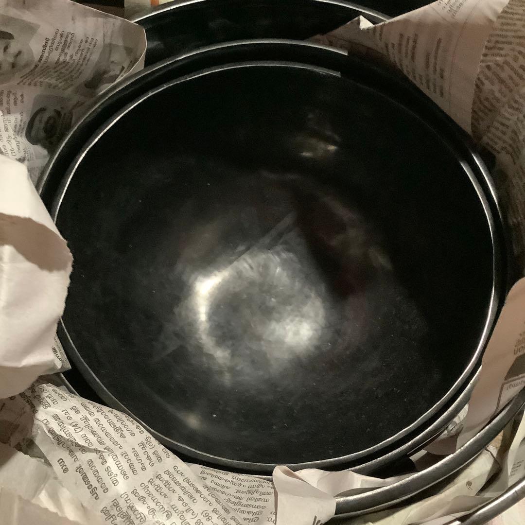 No14 チベット産 18cm チベタンシンギングボウル ブラックボウル