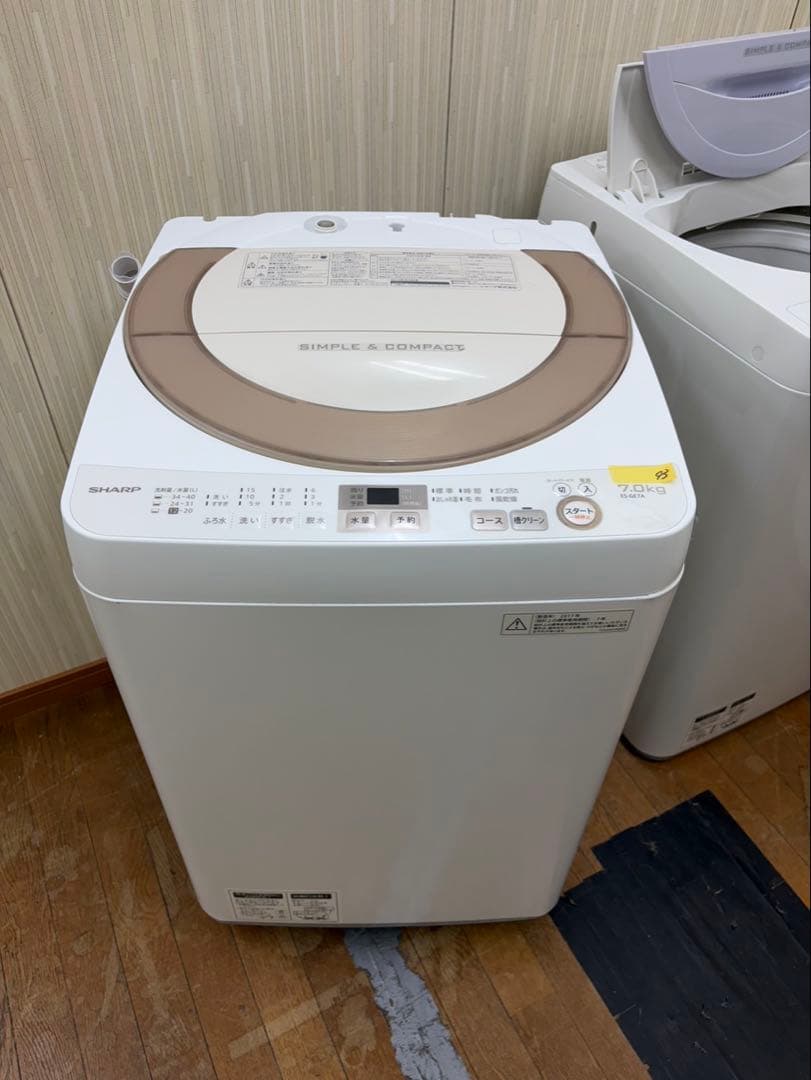 #93 7.0kg洗い SHARP 2017年 ES-GE7A 縦型洗濯機