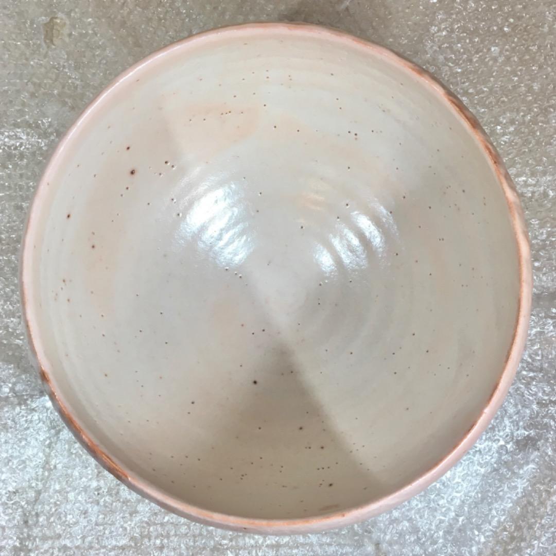 ○【極美品】伊藤公洋 志野茶碗 特大 幅35cm 丹鏡窯 共箱 共布 茶道具
