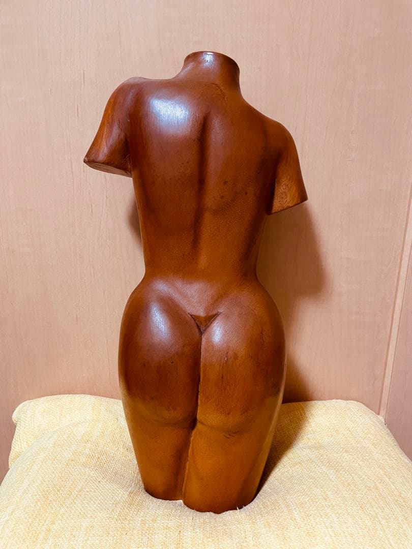 【1/2スケール約40cm】裸婦像 木彫り彫刻フィギュア トルソー 人形胴体