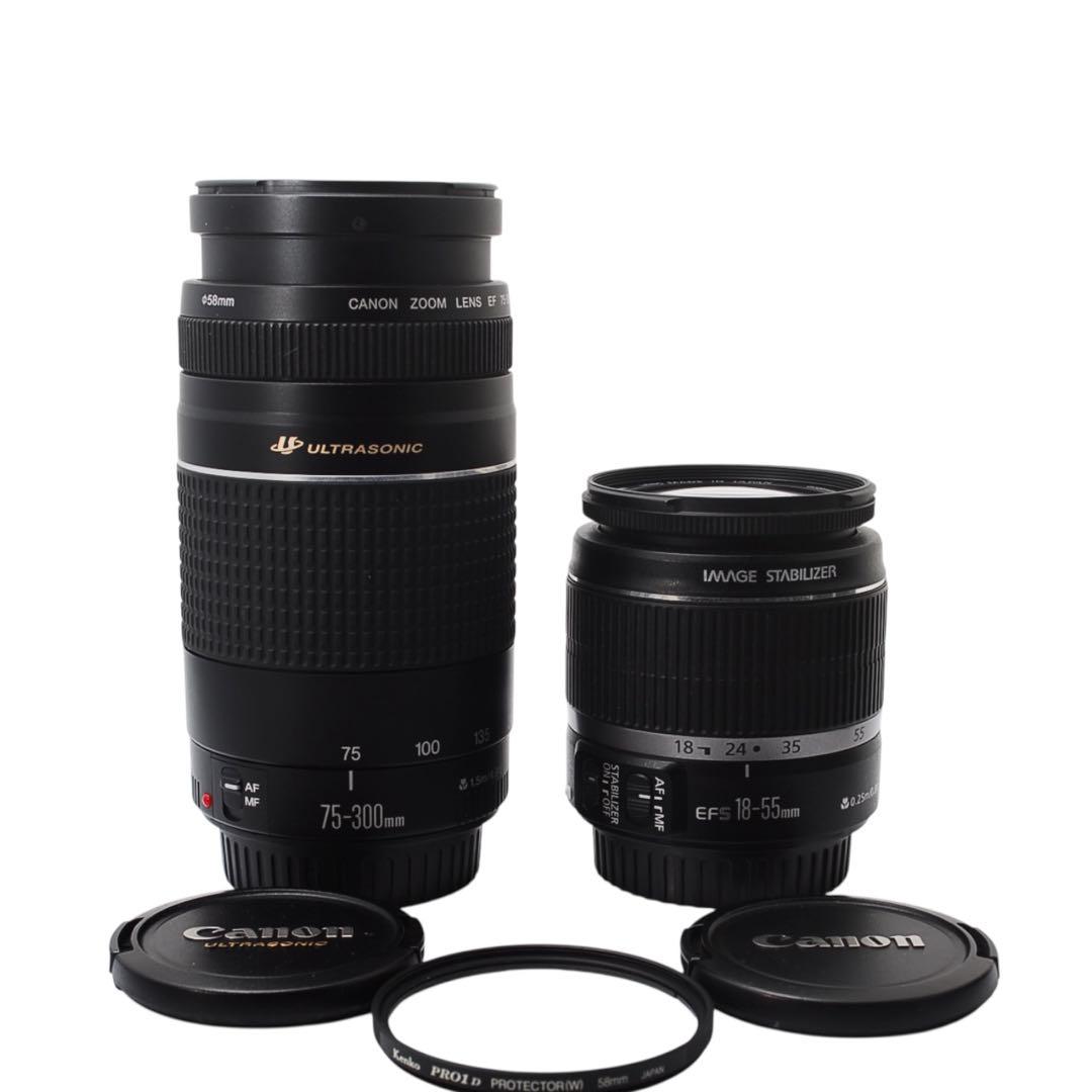 Canon EOS 40D ダブルレンズ 望遠300mm バッグ 美品
