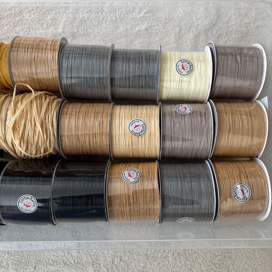 COTTON RAFFIA さまざまな色 28個セット