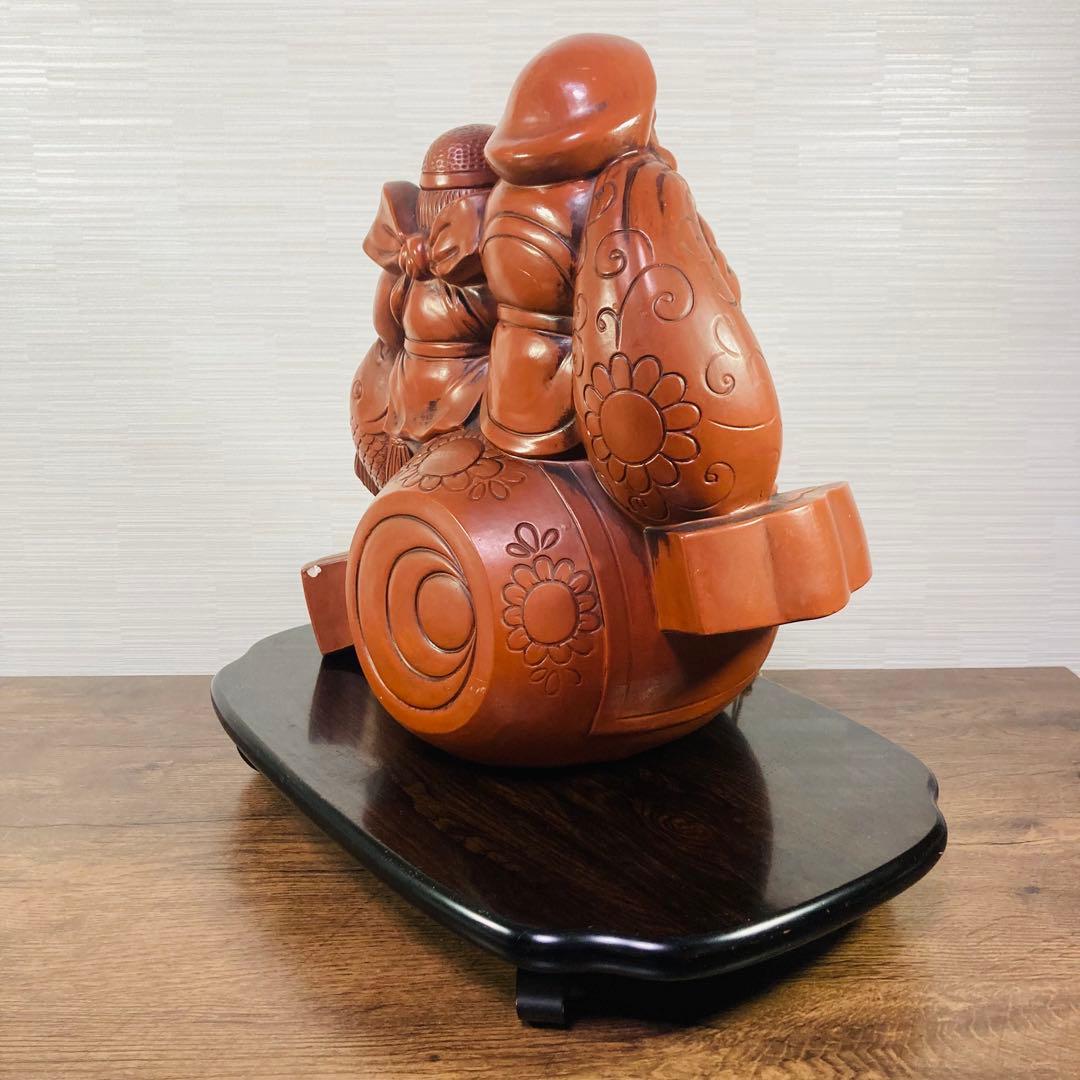 特大　七福神　大黒天様　恵比寿様　打出の小槌　陶器　焼物