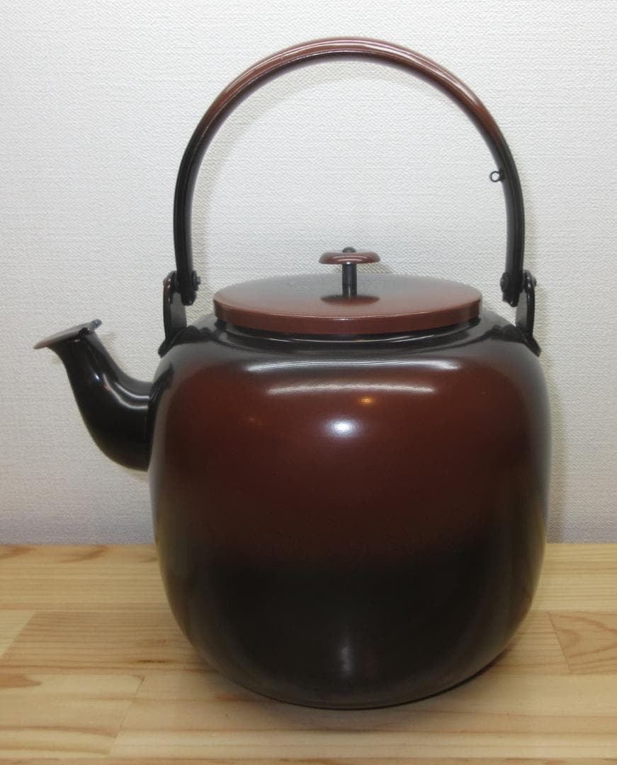 送料込【逢絢亭・新品】茶道具 水屋道具 水注 腰黒薬缶 銅製 口蓋付 紙箱入り