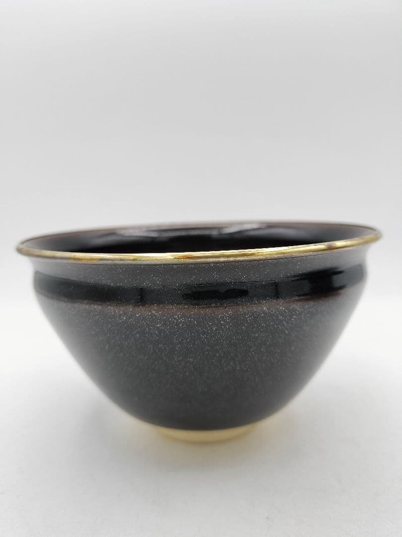 d012 天目台セット 茶碗 万代草山 紙箱 茶道具 古物