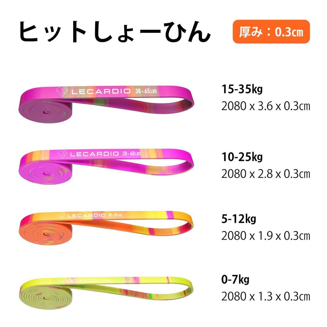 ・LECARDIOトレーニングチューブ 筋トレチューブ 懸垂チューブ 5本セット