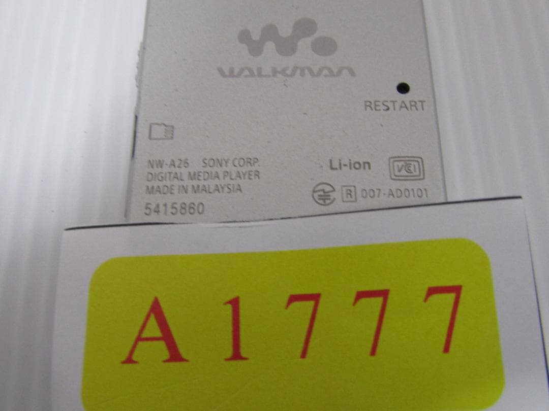 A1777 SONY NW-A26 デジタルメディアプレーヤー 32G
