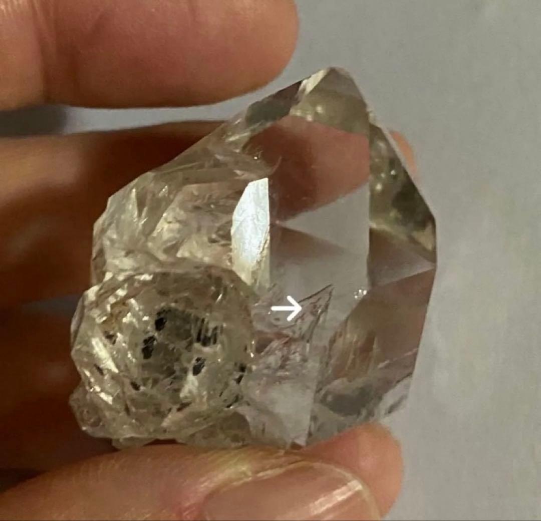 天然石　ハーキマーダイヤモンド　クォーツ　水晶　水入り　原石　ツーソン