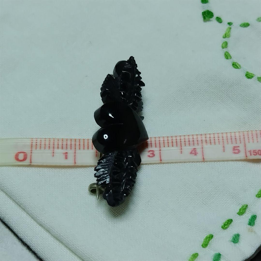 専用お値下　ジェット　アンティークブローチ　antique jet　黒玉