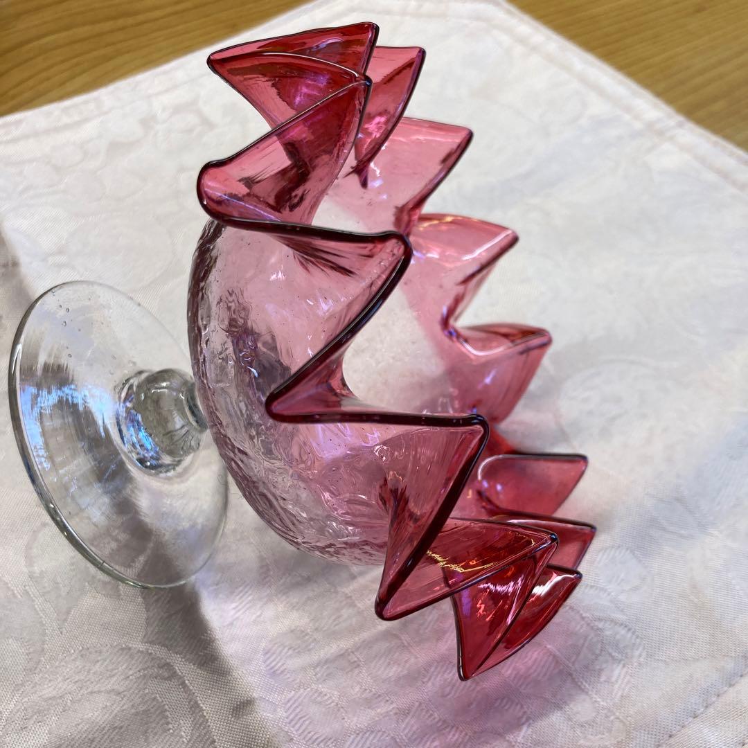 アンティークガラスボール　氷器　ファイヤーキング　キャンディカップ　大正ロマン