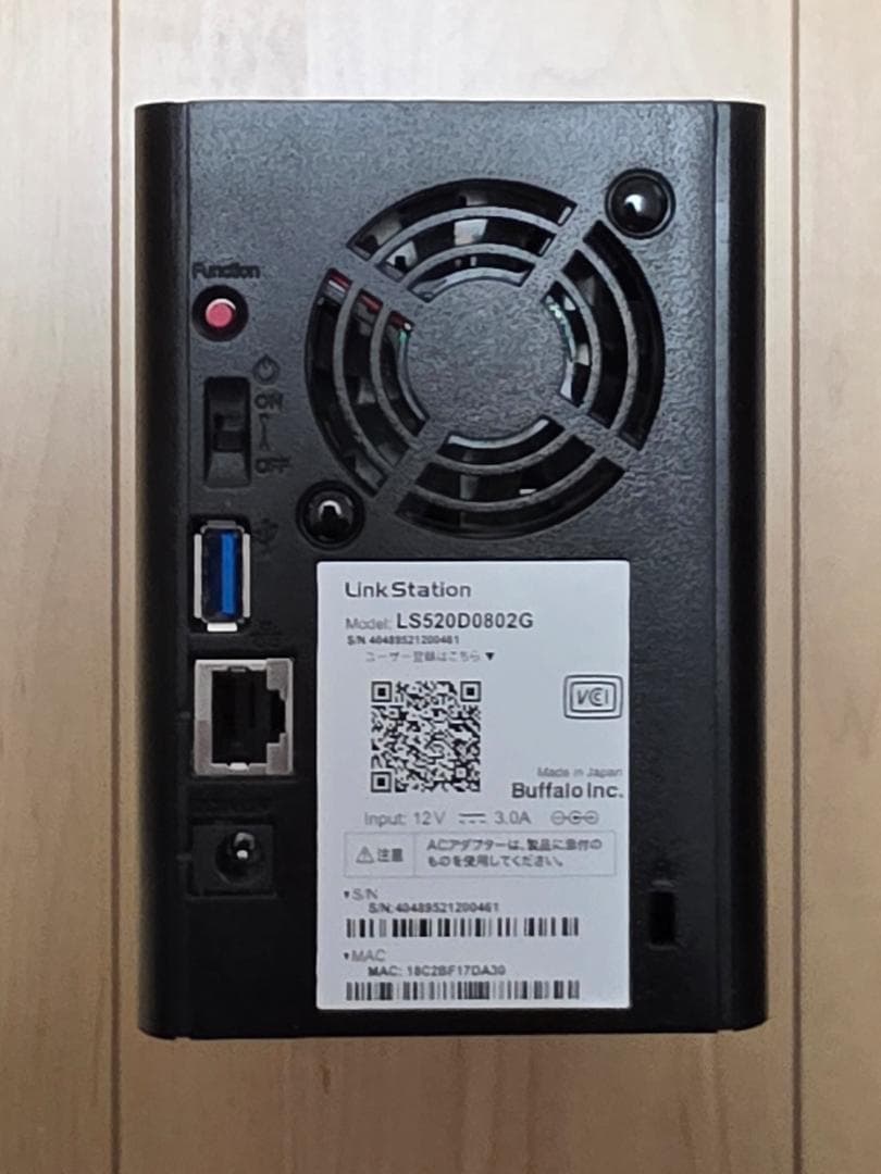 【NAS】BUFFALO Link Station LS520D0802G