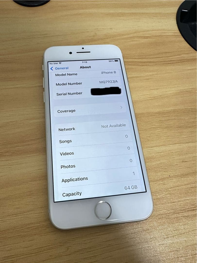 (中古)iPhone 8 SIMフリー 本体 64GB バッテリー 81%
