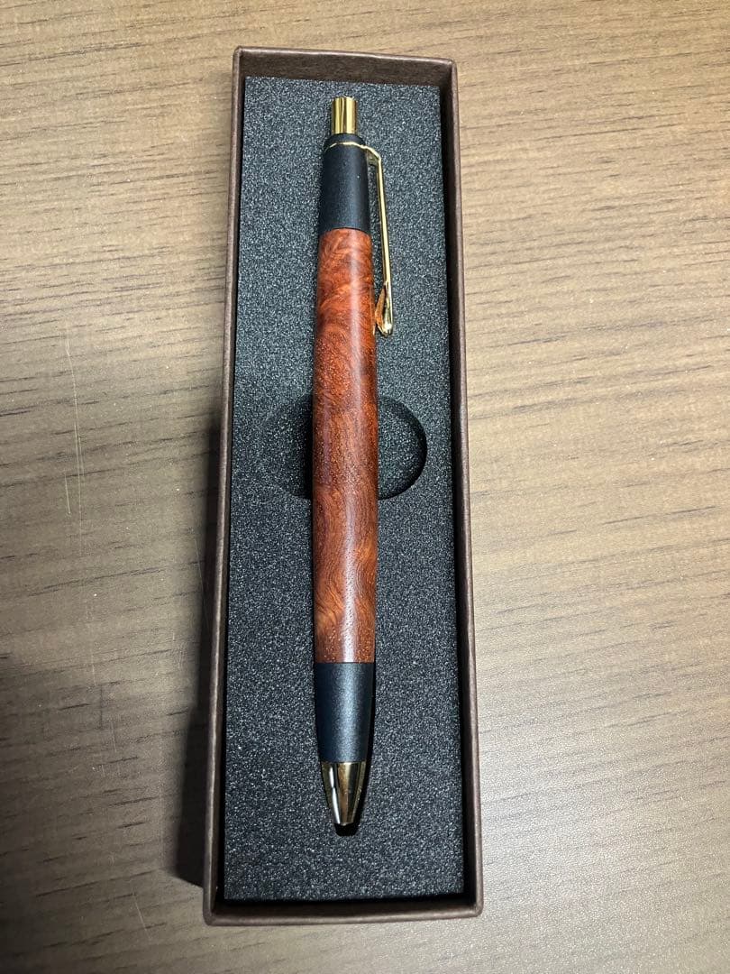 ボナンペン 本花梨瘤 真鍮金具 0.5mm シャープペンシル