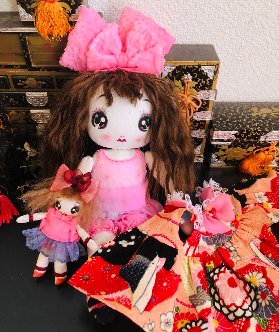 ♡かっぱのオーコ様ご確認♡約35cm◦11cmボネ無しお洋服ぴんく系♡