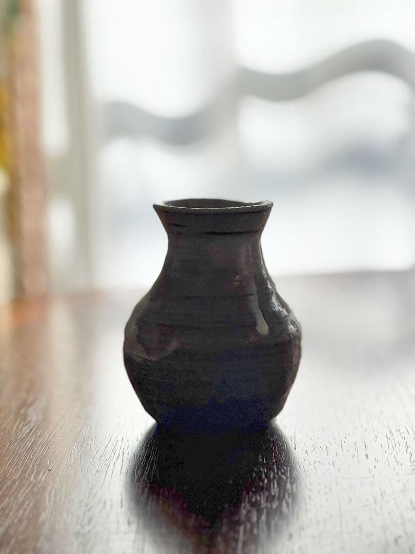 焼締小壺 花器 酒器 古陶風 景色あり 約10cm