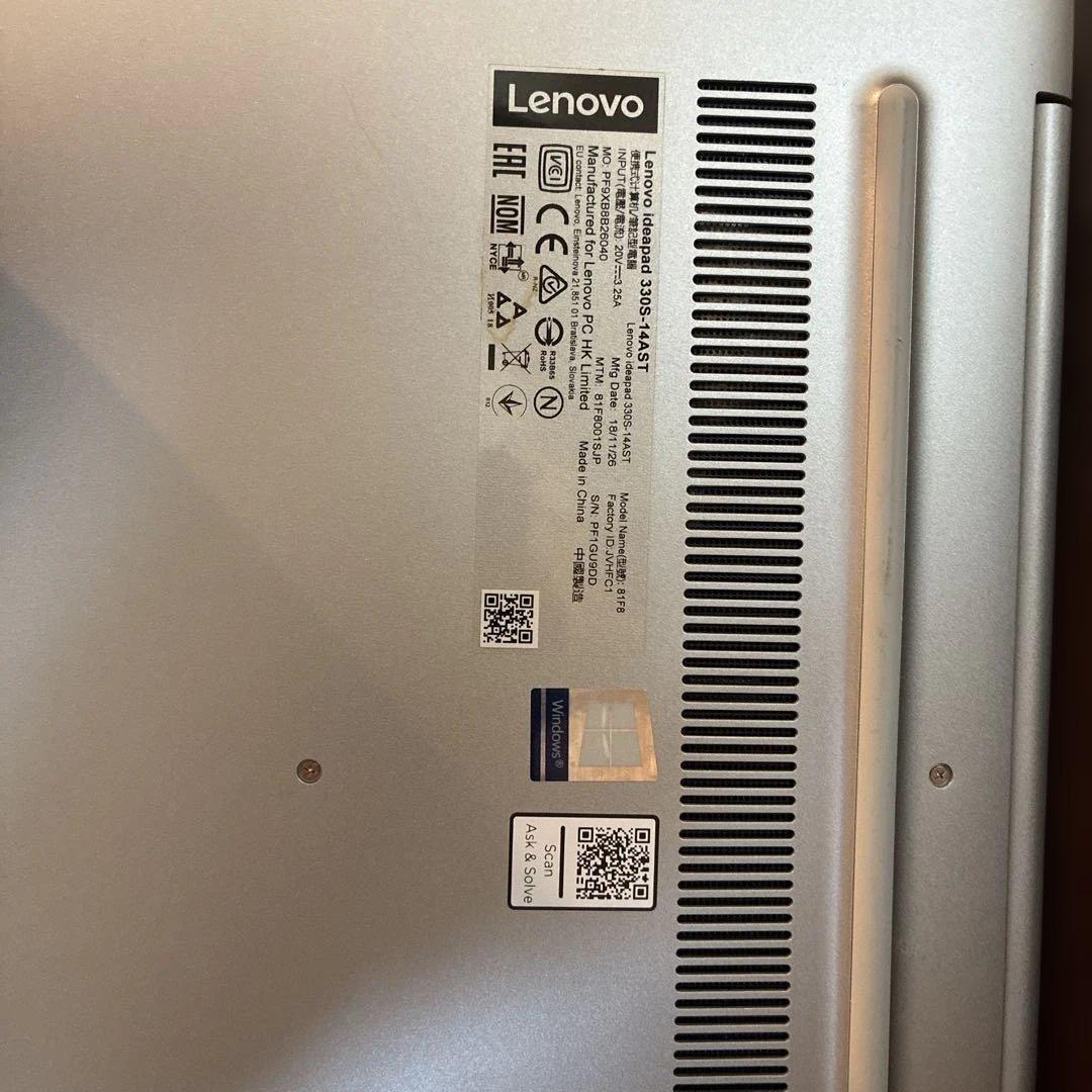 Windowsノート本体 Lenovo Ideapad 330S AMD A6-9225