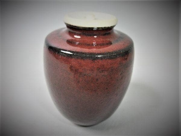 肩衝茶入れ 牙蓋 高麗陶窯「趙誠主」作 仕覆 お茶道具 古美術 骨董品 共箱