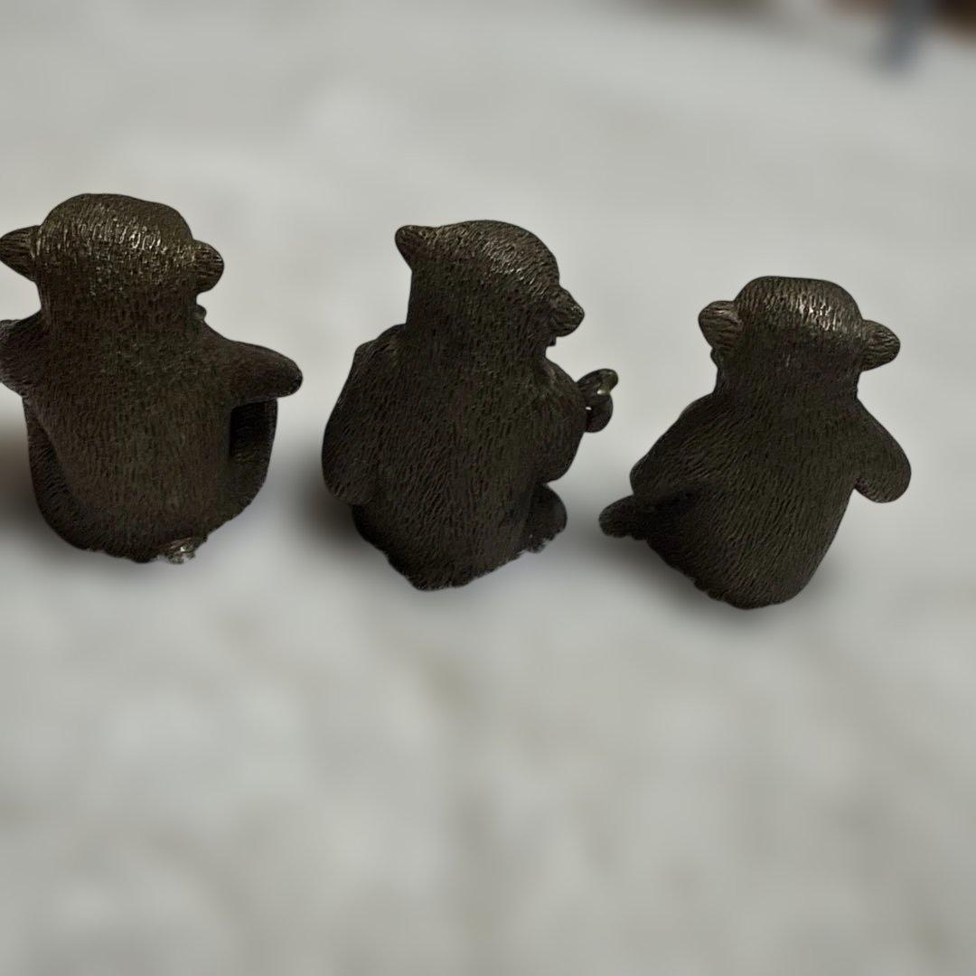 真鍮 猿 置物 オブジェ 骨董品