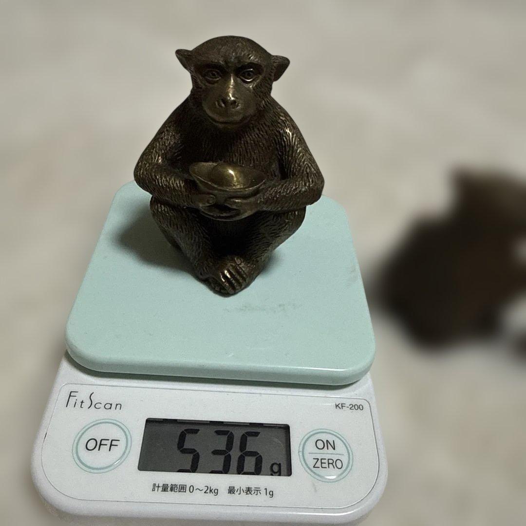 真鍮 猿 置物 オブジェ 骨董品