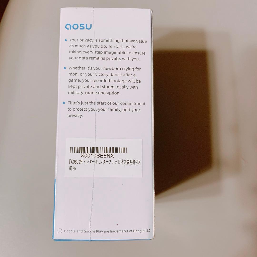 ❣️1点のみ❣️ AOSU 2K ワイヤレス カメラ付き インターホン