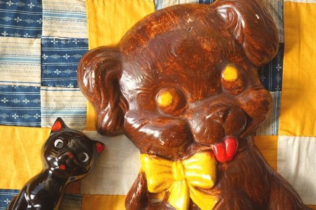 USA 40s 50s WALL-DECO アンティーク 壁掛け 犬 DOG